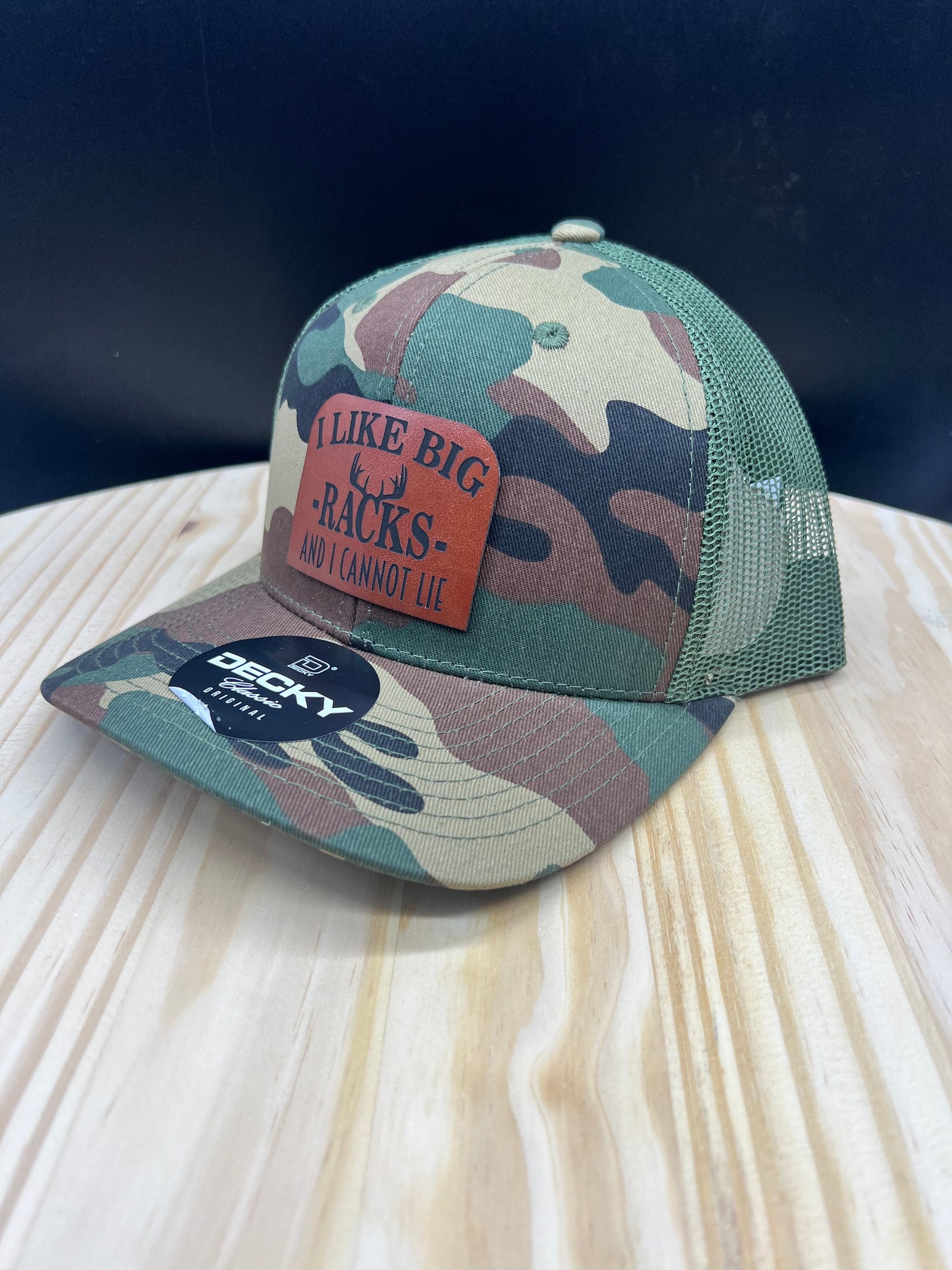 Big Racks - Structured Bill Trucker Hat - Camo/Olive Green