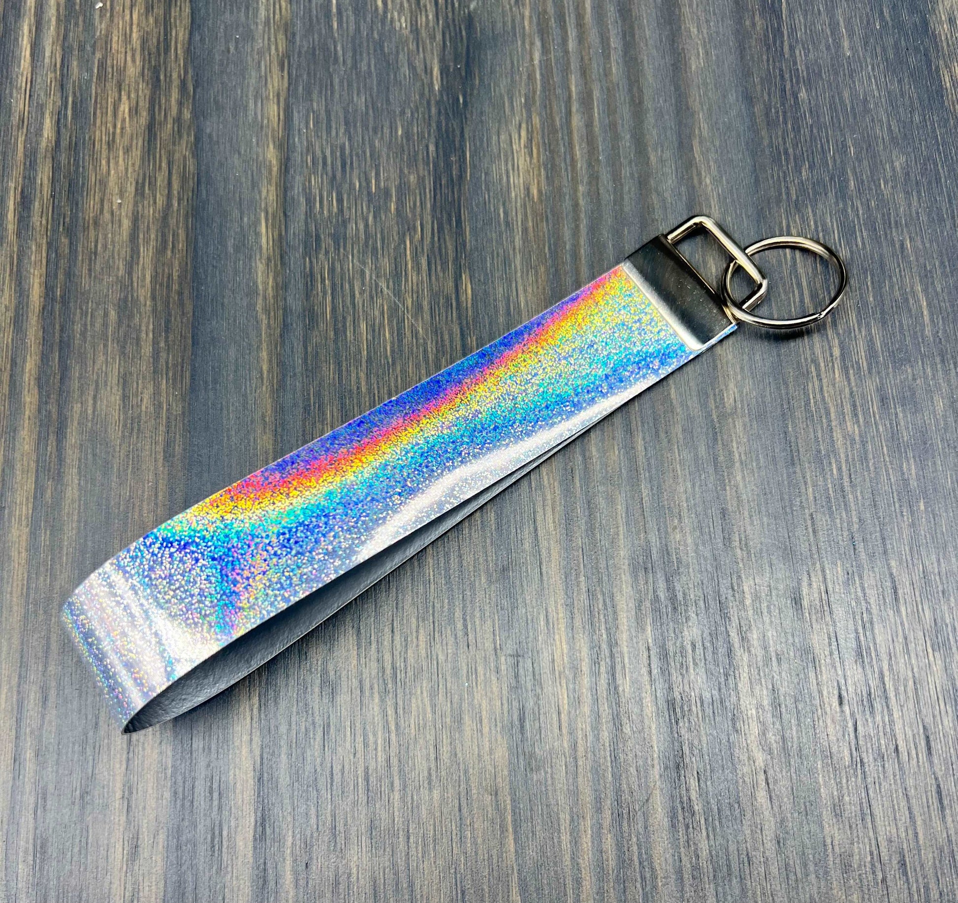 Silver Holographic Key Fob