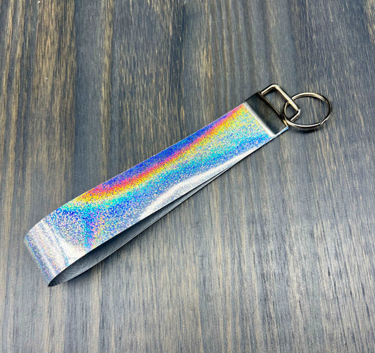 Silver Holographic Key Fob