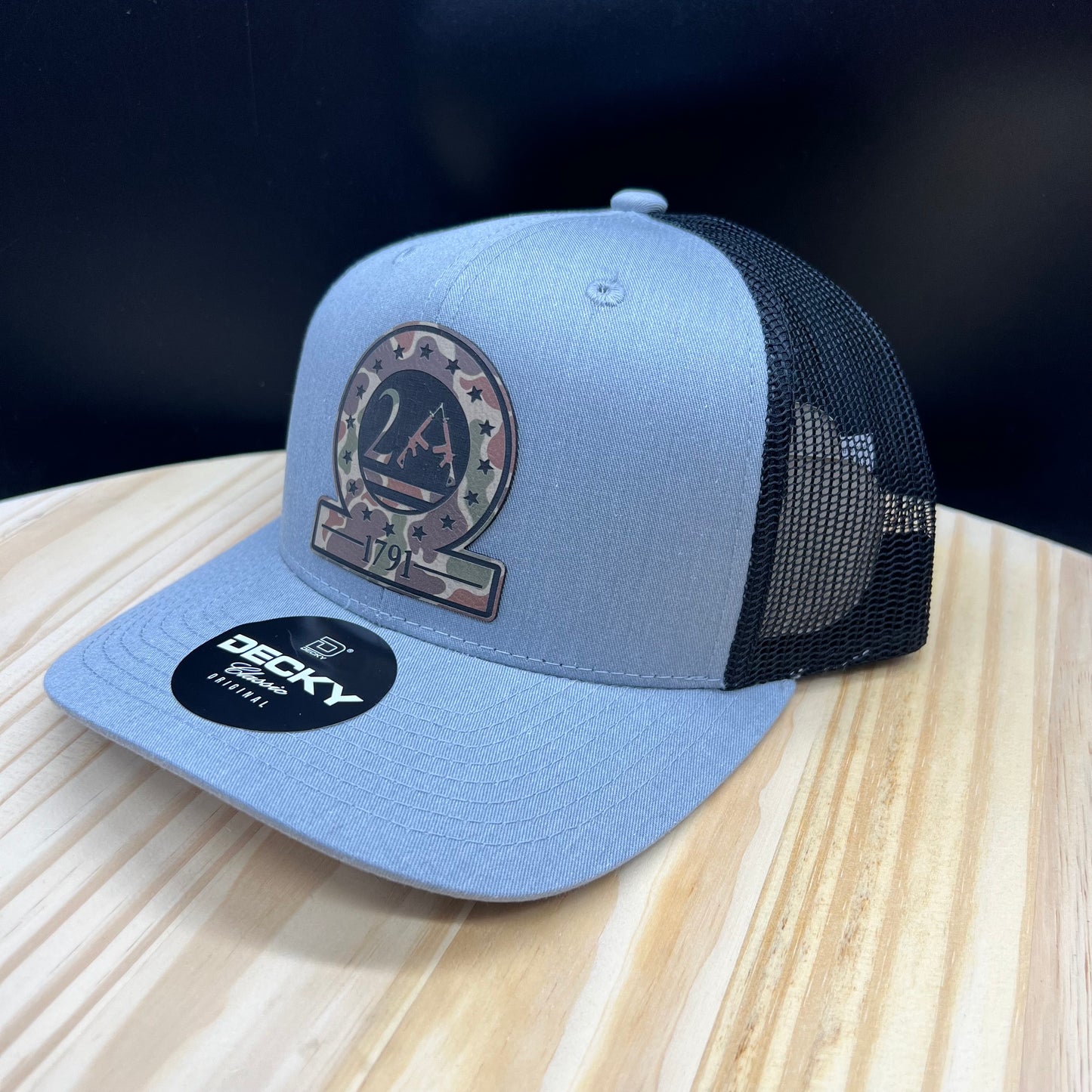 2A - Structured Bill Trucker Hat - Gray/Black