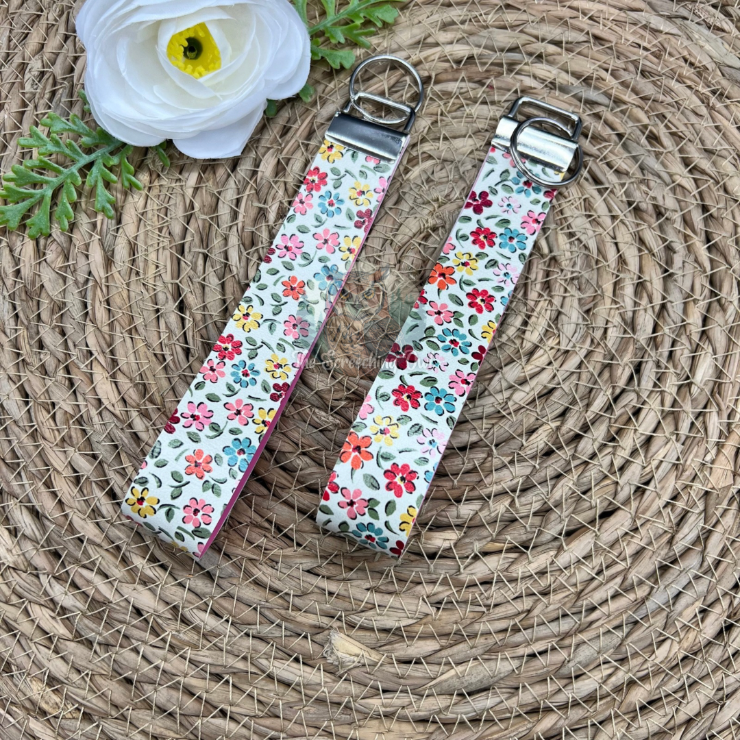 Cute Ditzy Floral Key Fob