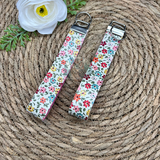 Cute Ditzy Floral Key Fob