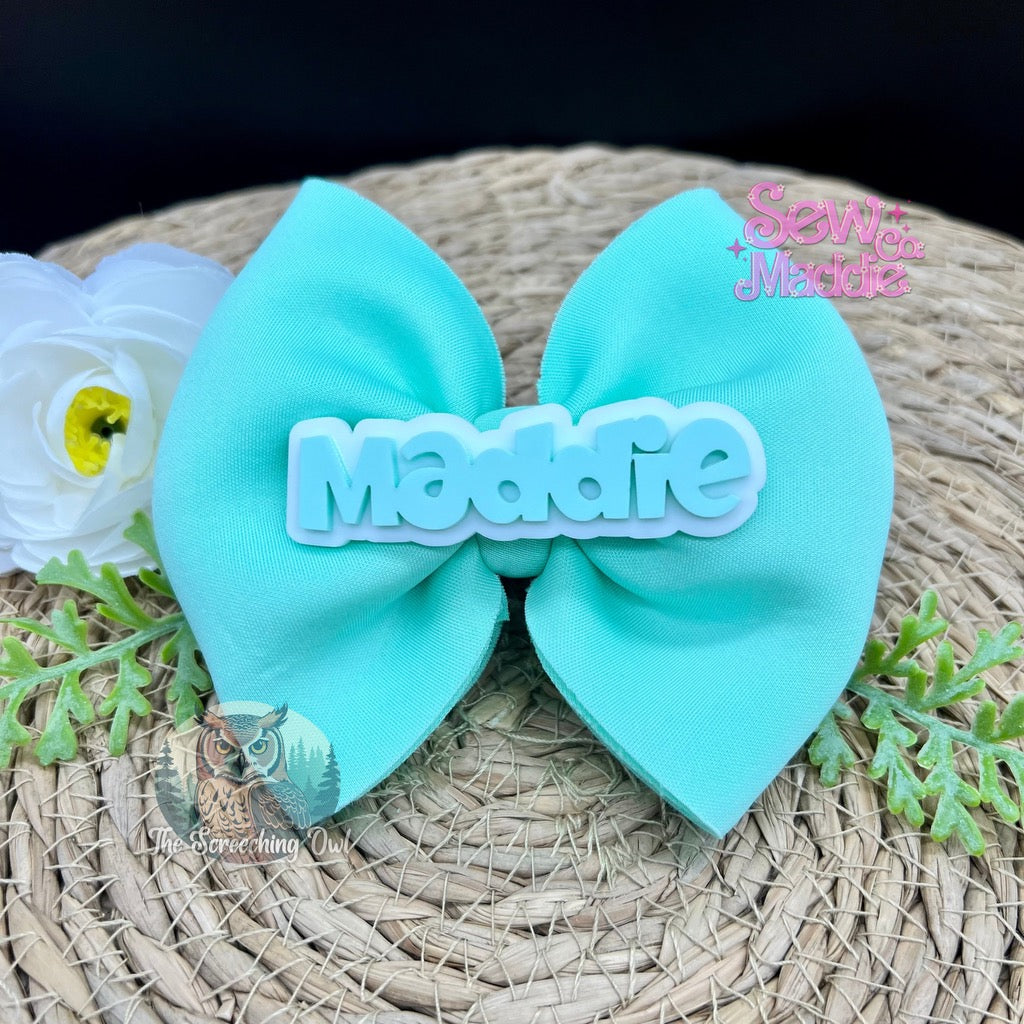 Custom Name Acrylic Hair Clips