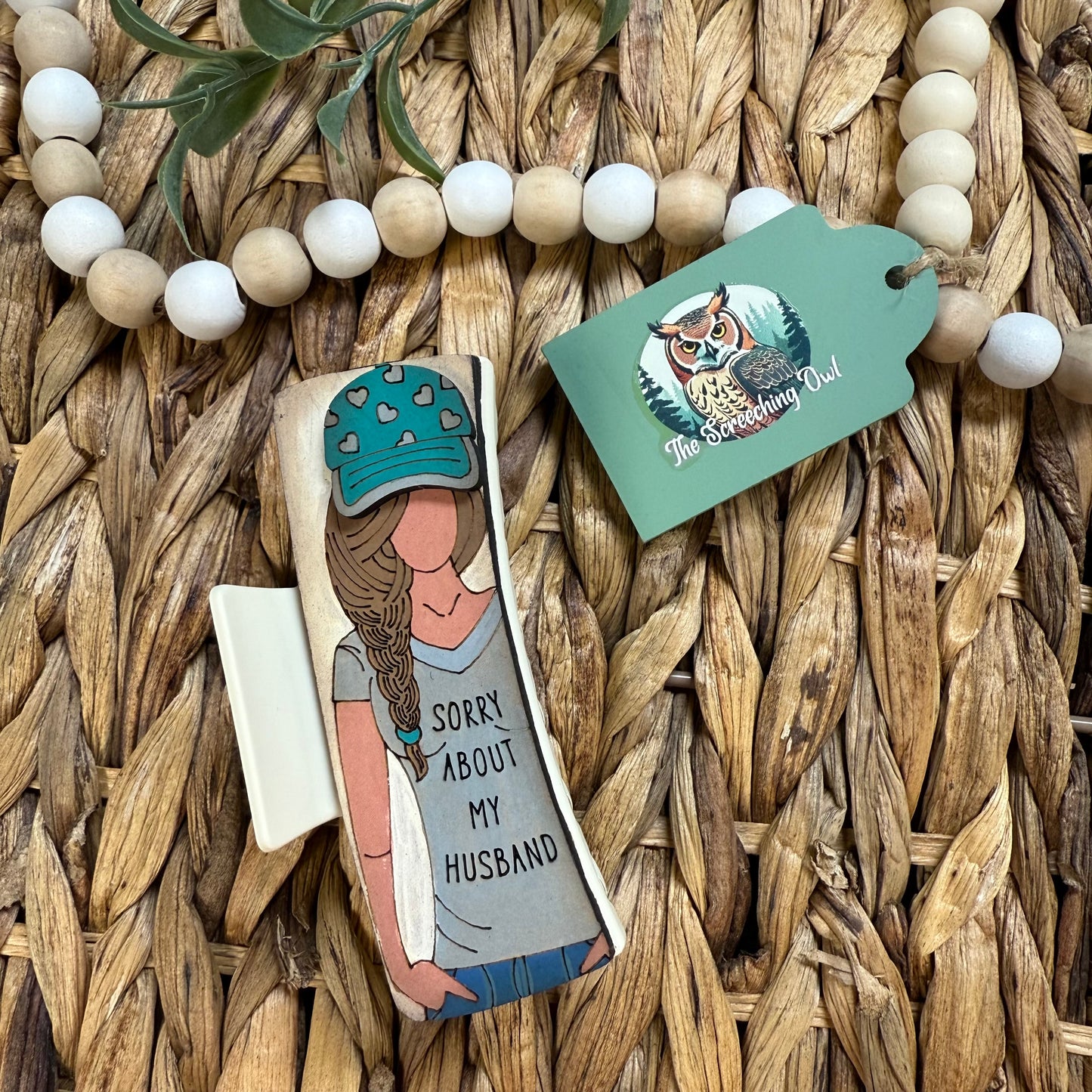 Sorry About My Husband Claw Clip - Large