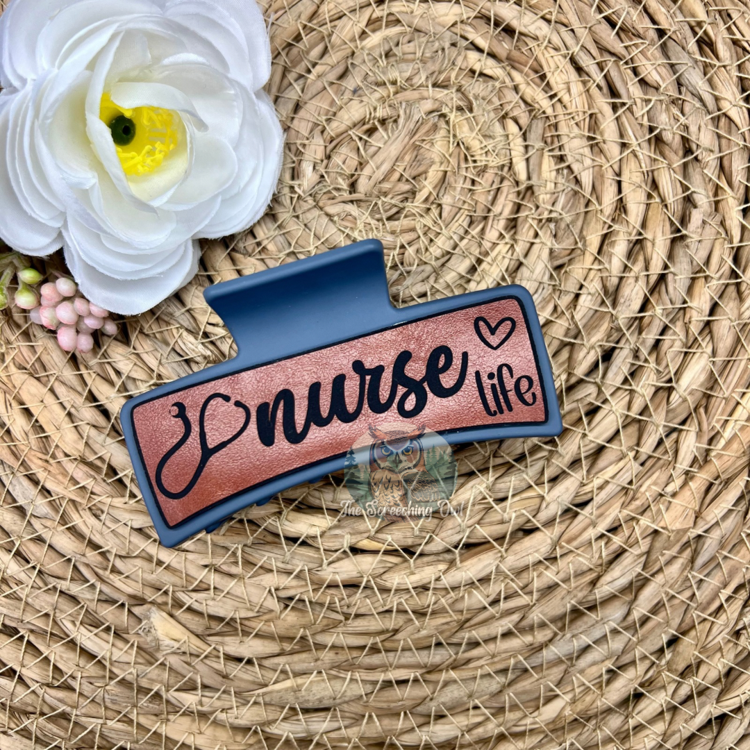 Nurse Life Claw Clip