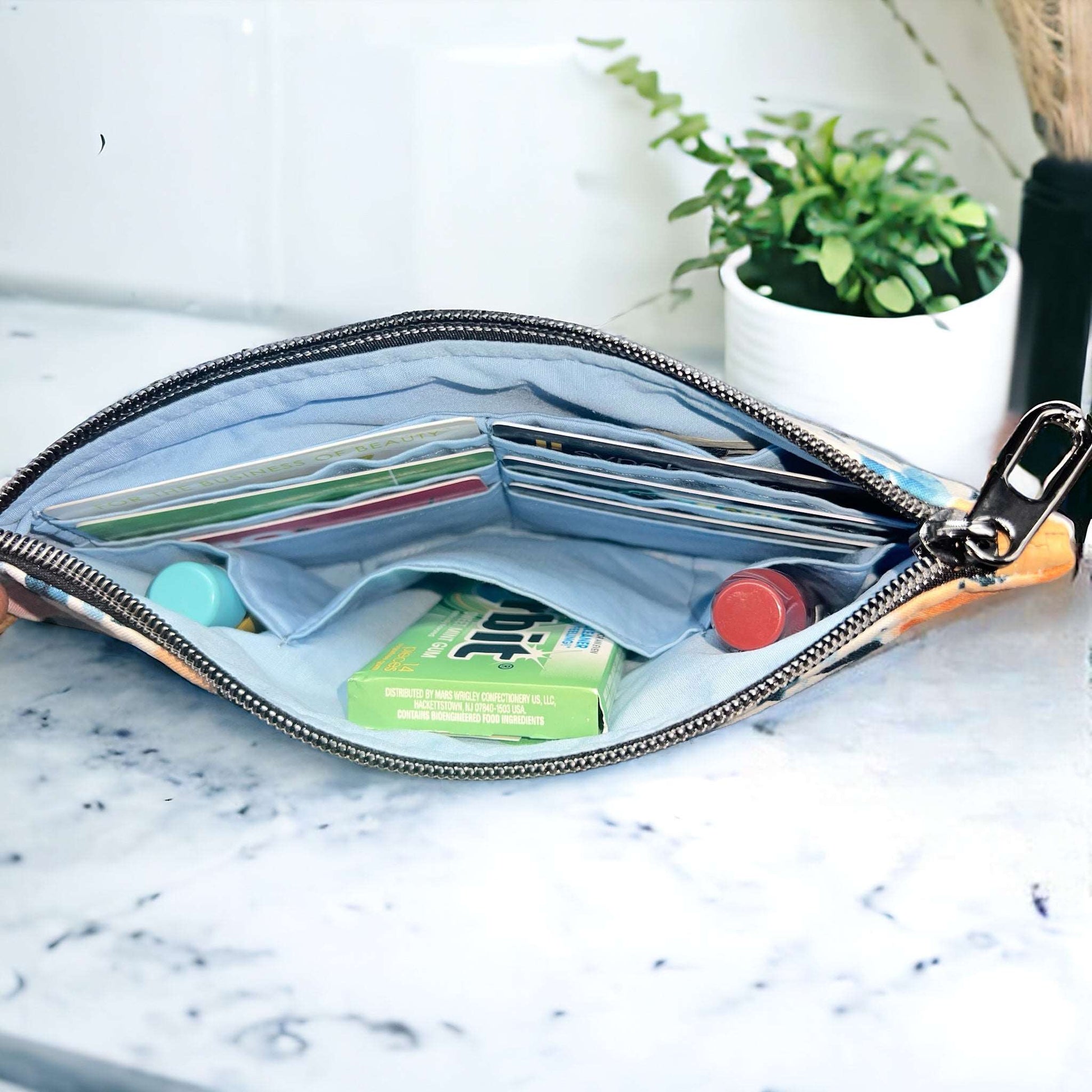 Watercolor Floral Wristlet Wallet