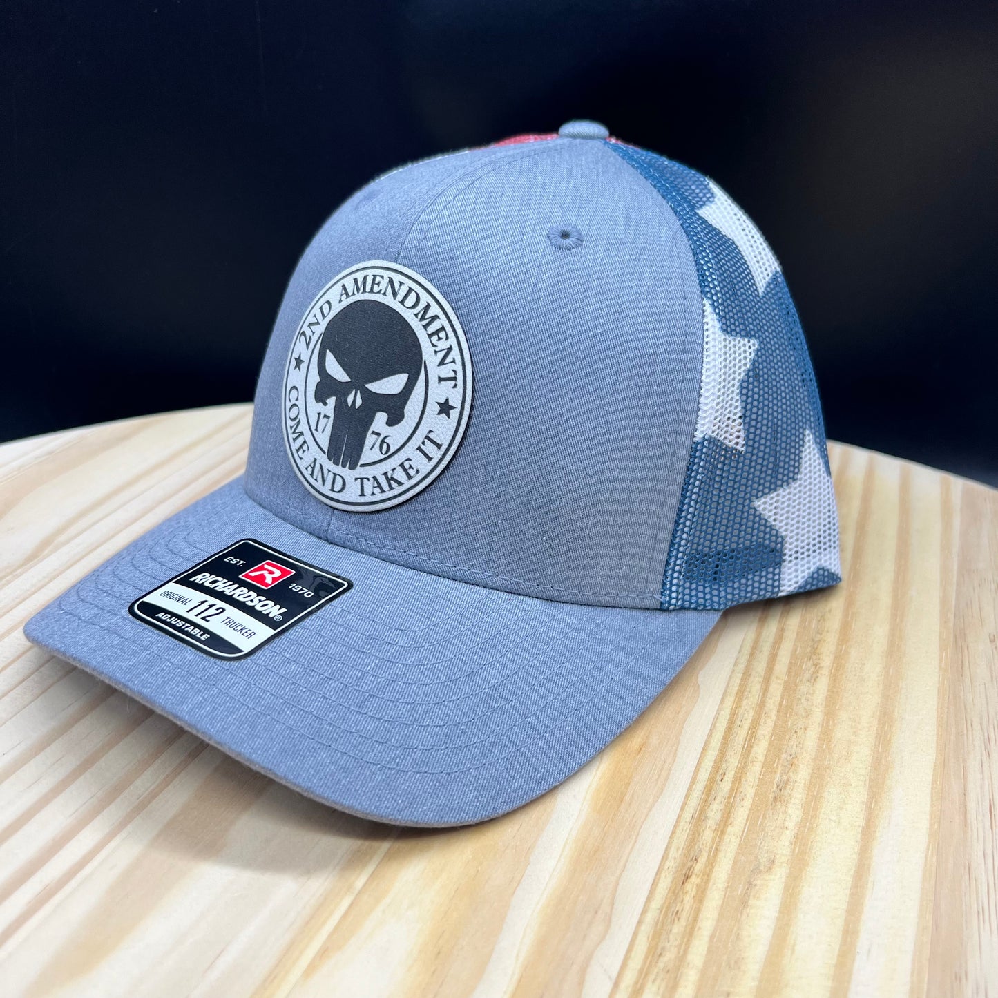 2A Skull - Structured Bill Trucker Hat - Stars & Stripes