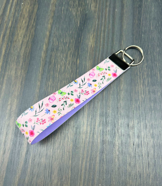 Wildflower & Butterflies Key Fob