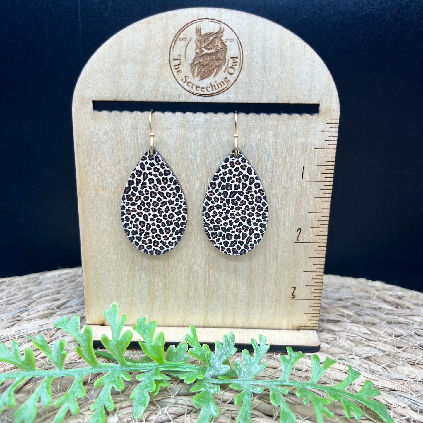 Cheetah Teardrop Earrings