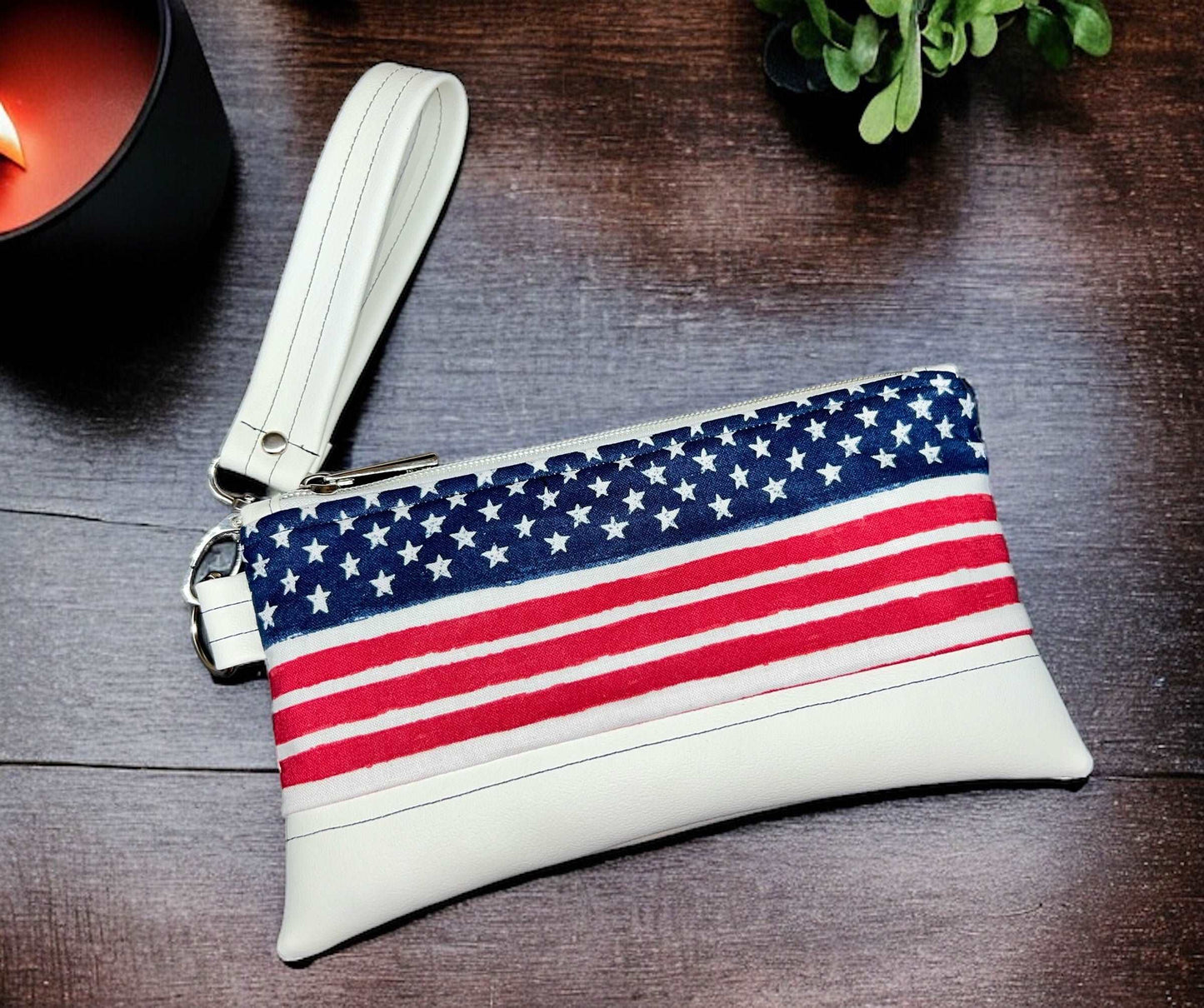 Patriotic Flag Wristlet Wallet