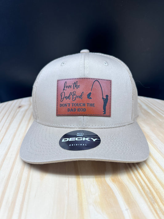 Dad Bod Dad Rod - Structured Bill Trucker Hat - Khaki