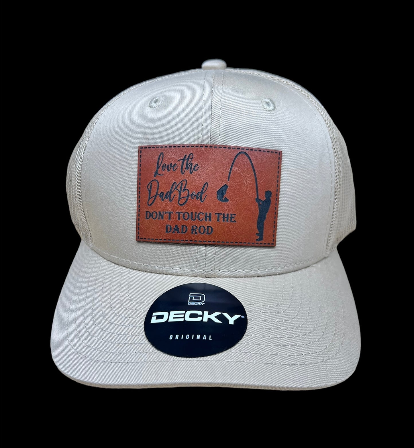 Dad Bod Dad Rod - Structured Bill Trucker Hat - Khaki