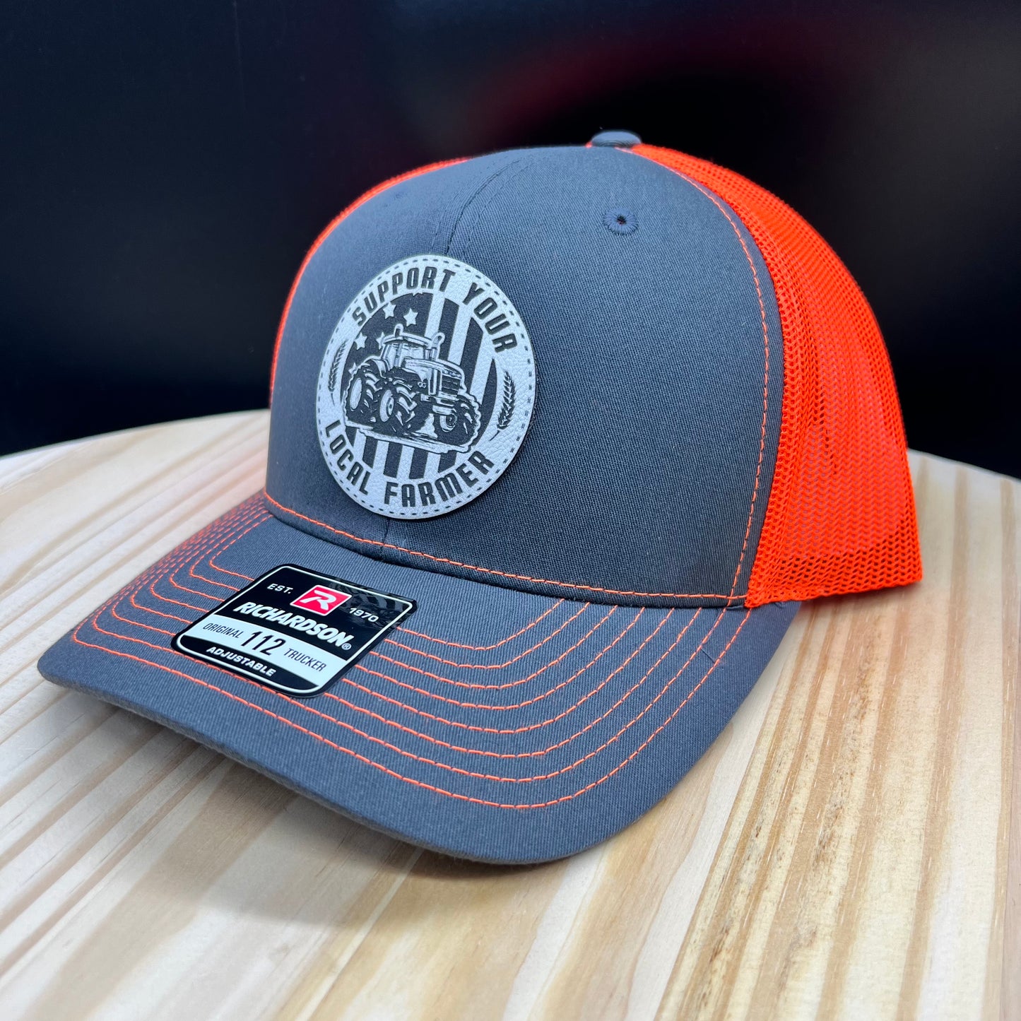 Support Your Local Farmer Flag - Hi Vis Orange