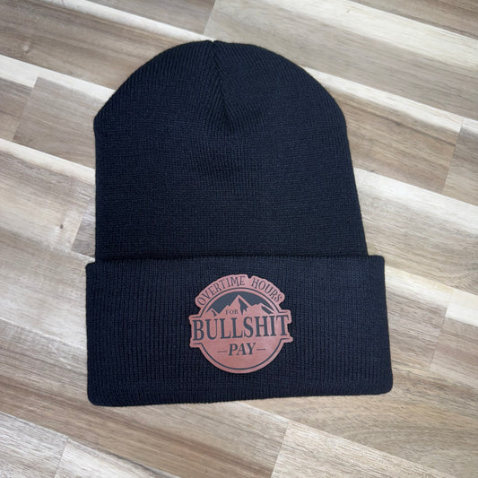 Bullshit Pay Beanie - Basic Black
