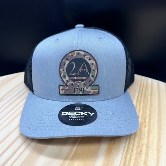 2A - Structured Bill Trucker Hat - Gray/Black