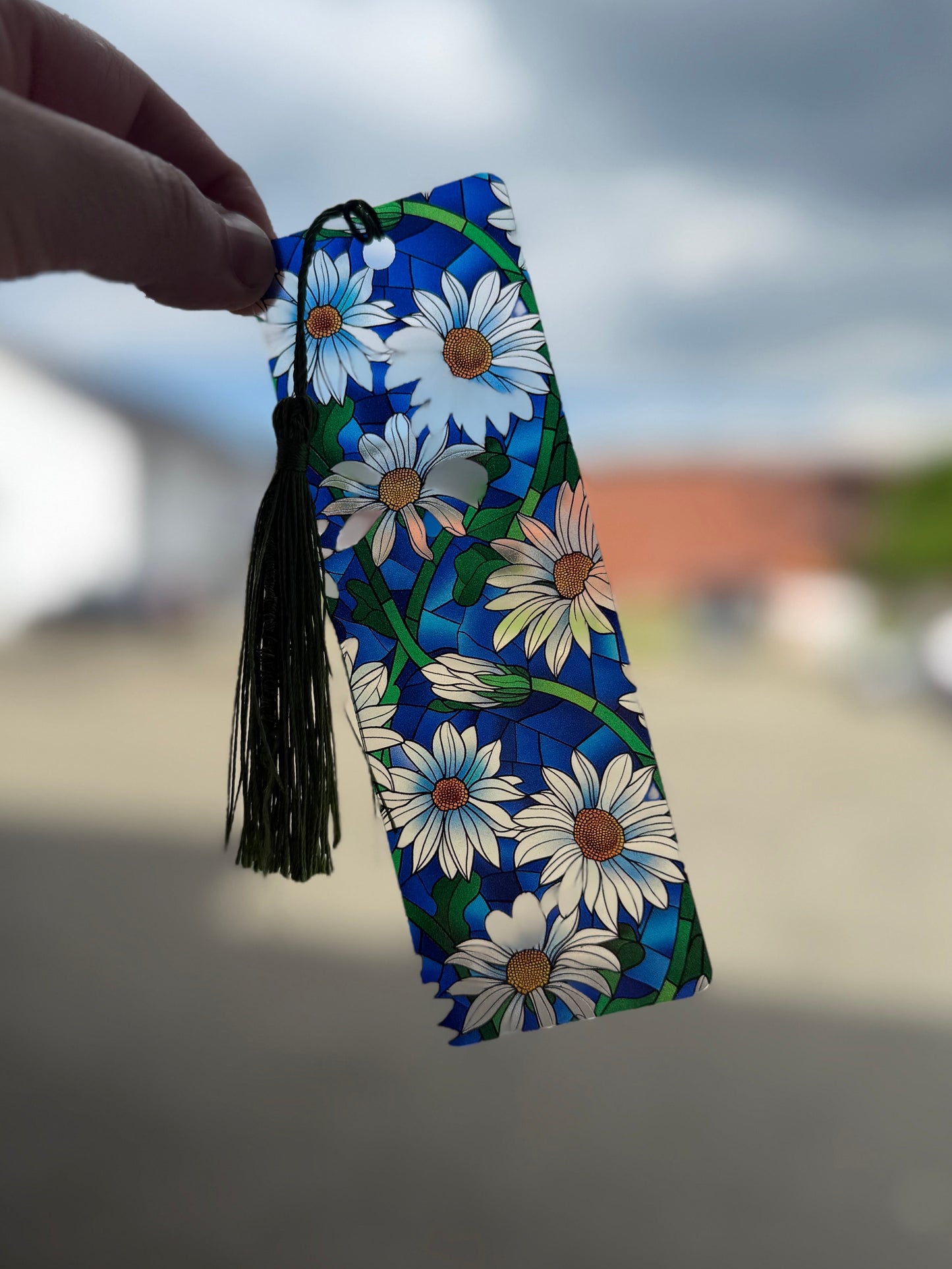 Daisy Stained Glass Bookmark