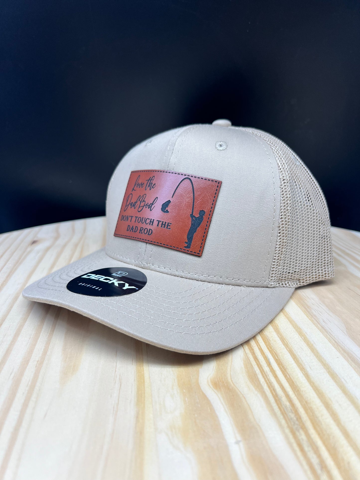 Dad Bod Dad Rod - Structured Bill Trucker Hat - Khaki