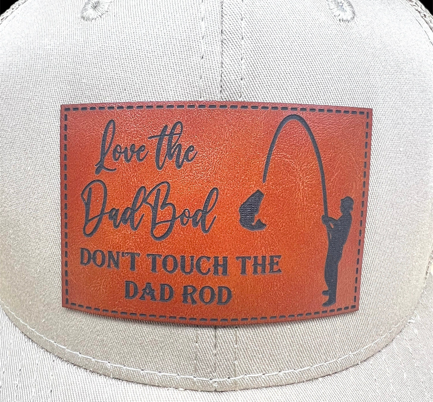 Dad Bod Dad Rod - Structured Bill Trucker Hat - Khaki