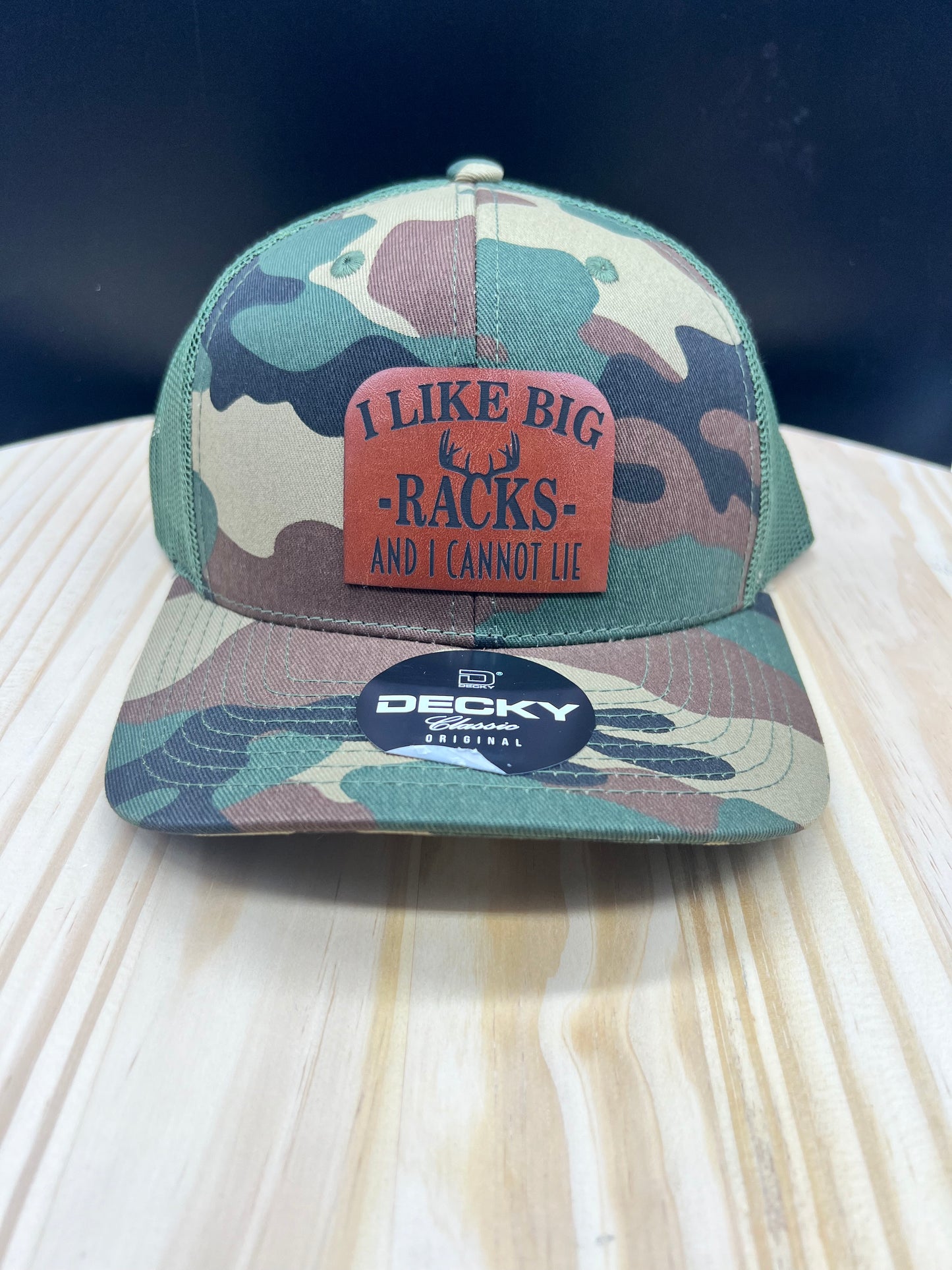 Big Racks - Structured Bill Trucker Hat - Camo/Olive Green