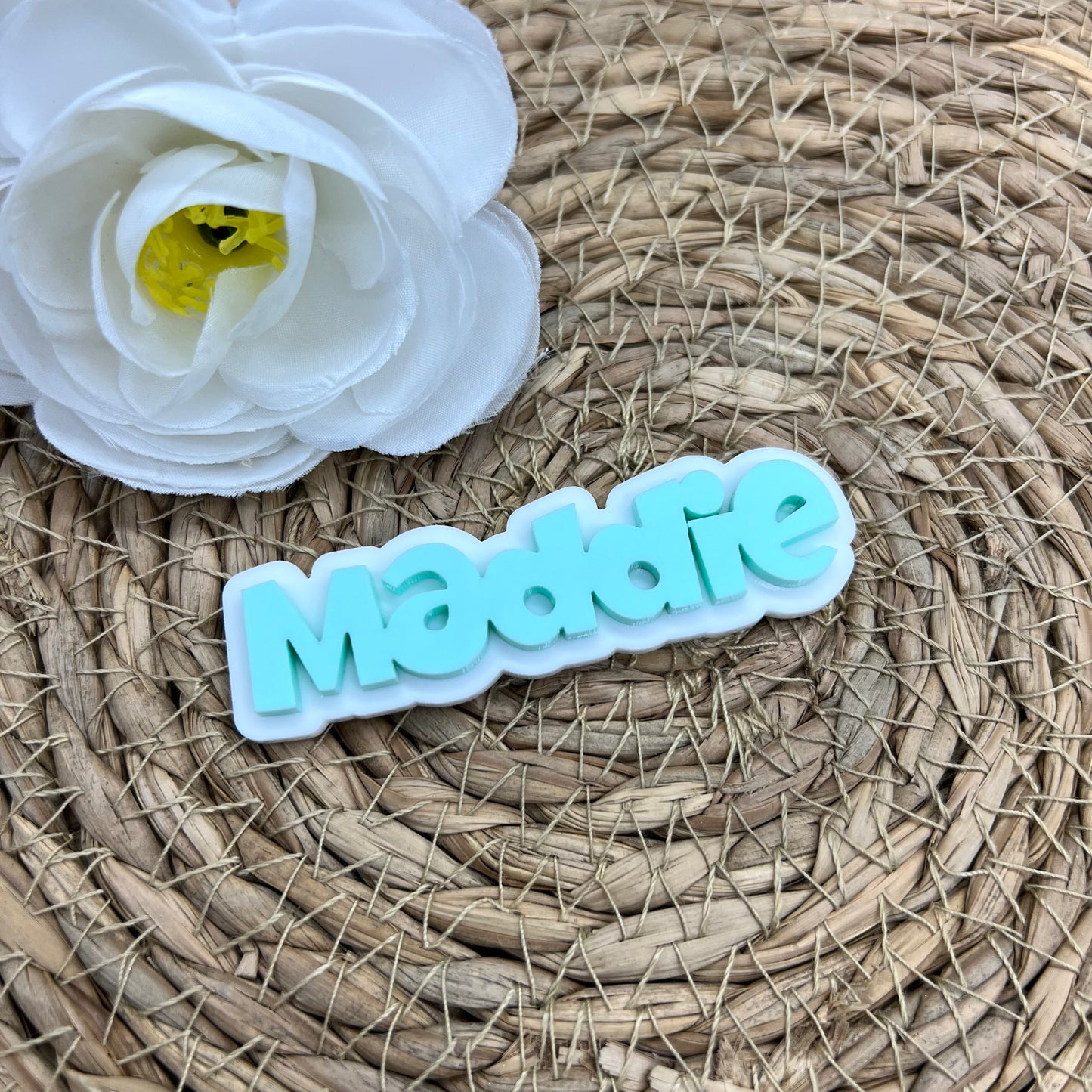 Custom Name Acrylic Hair Clips