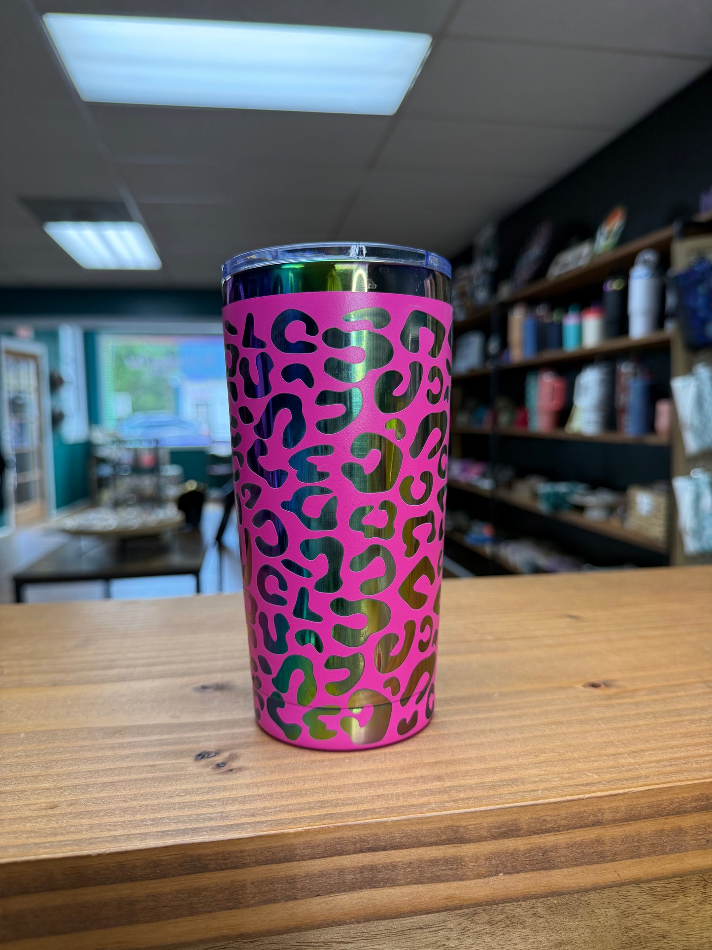 Cheetah - Pink to Rainbow 20oz Tumbler