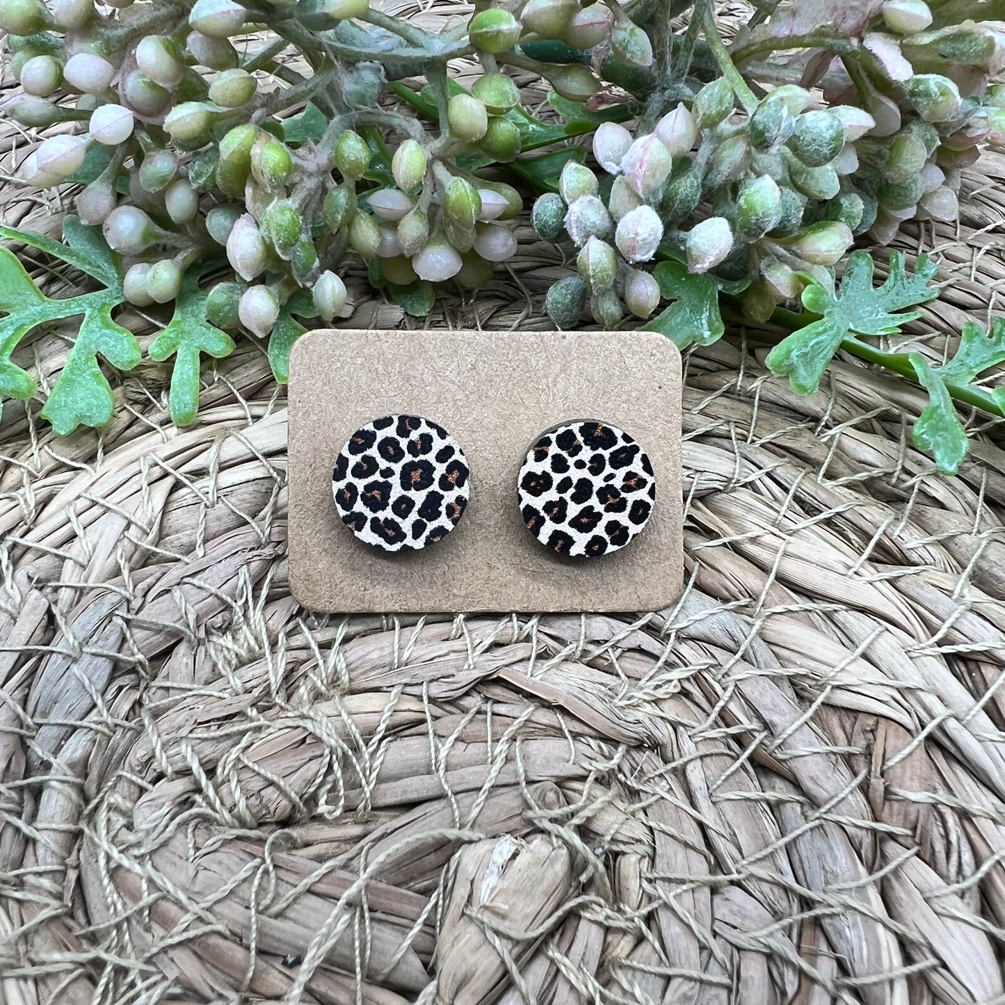Cheetah Stud Earrings