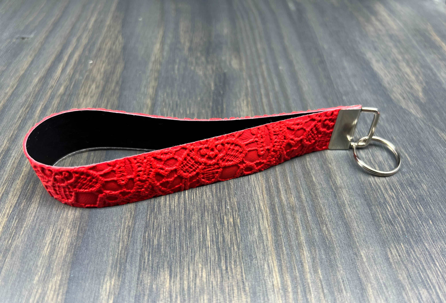 Red Lace Key Fob
