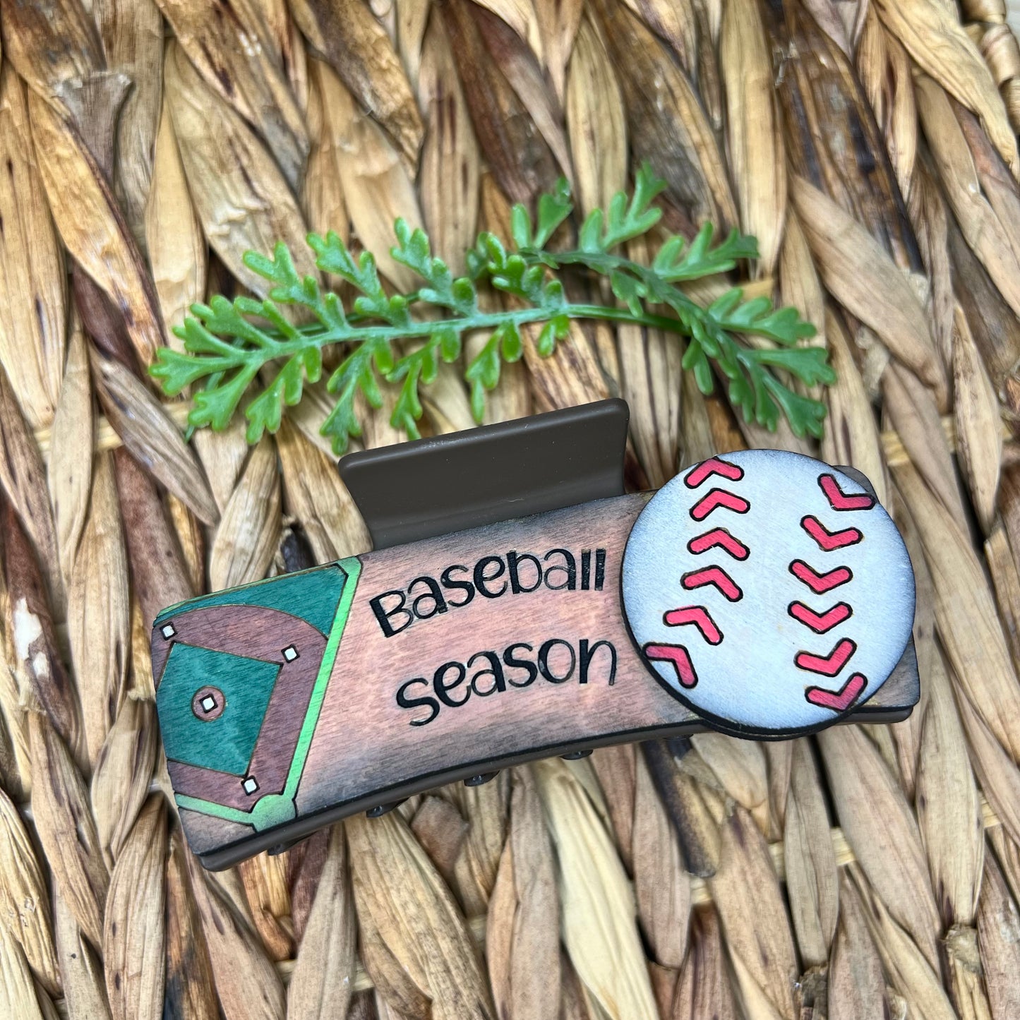 Baseball Season Claw Clip