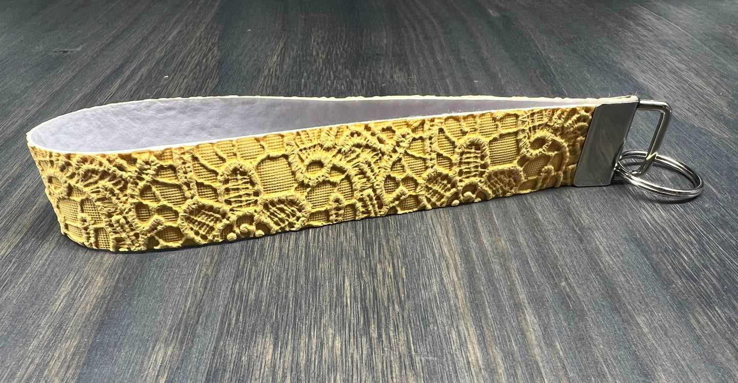 Yellow Lace Key Fob