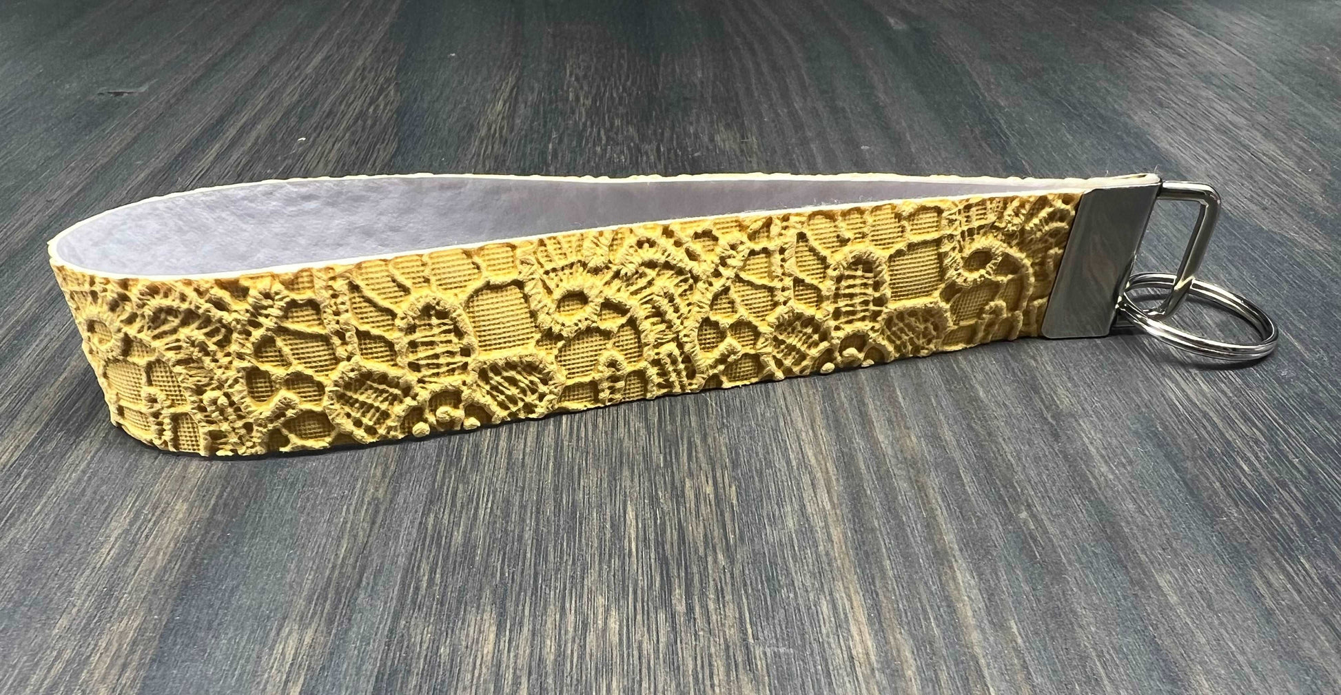 Yellow Lace Key Fob