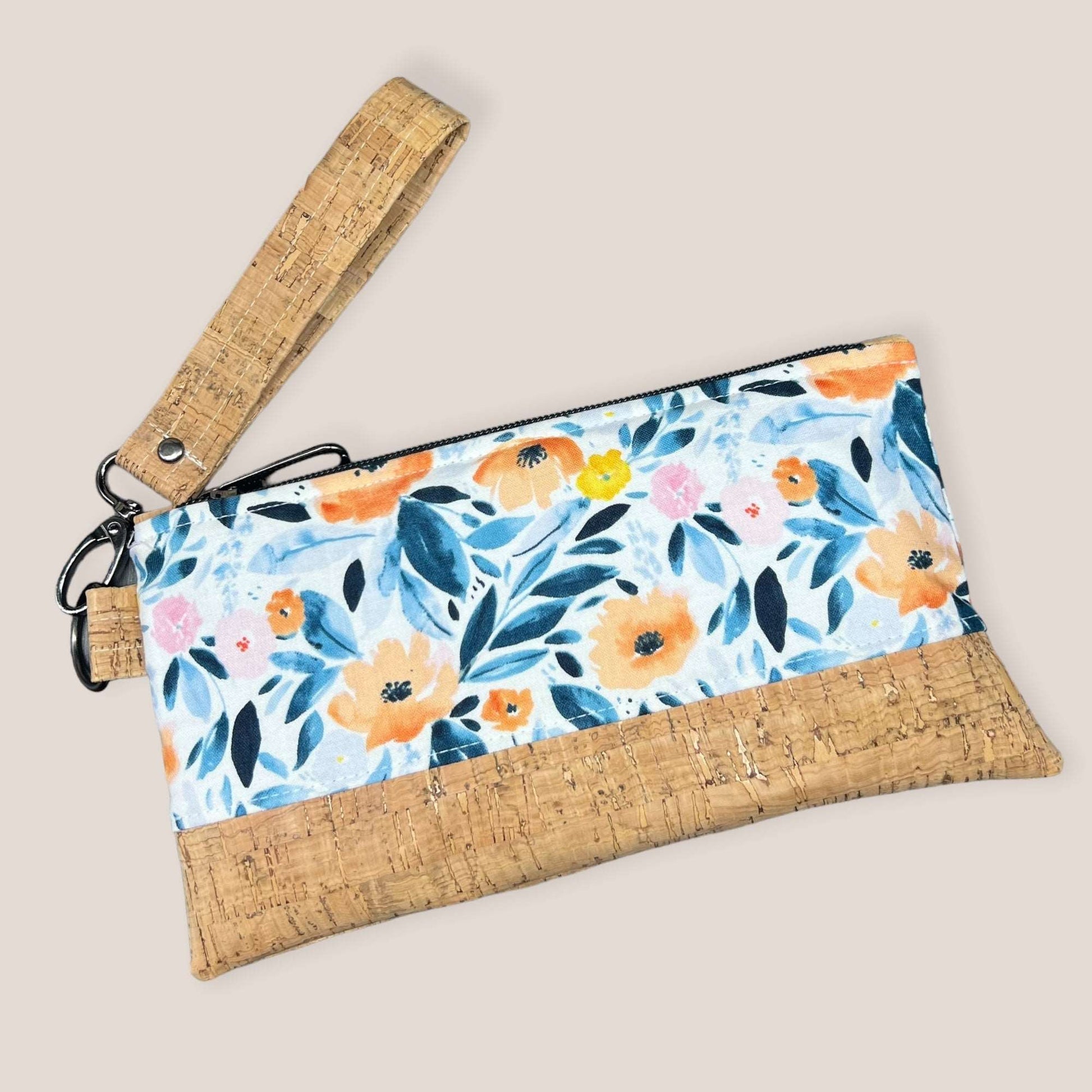 Watercolor Floral Wristlet Wallet