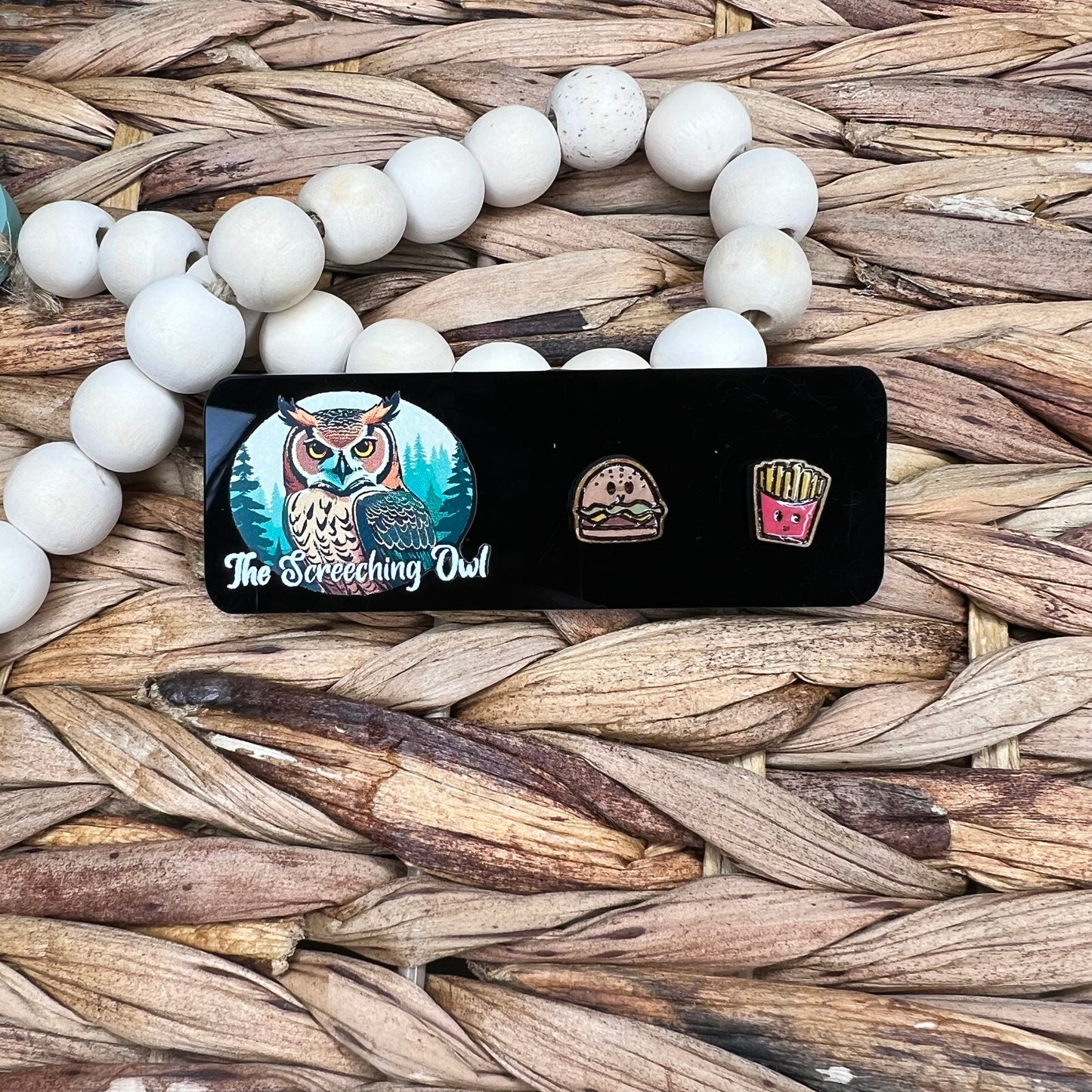 Burger and Fries Stud Earrings