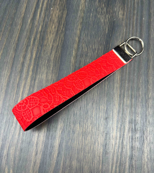 Red Lace Key Fob