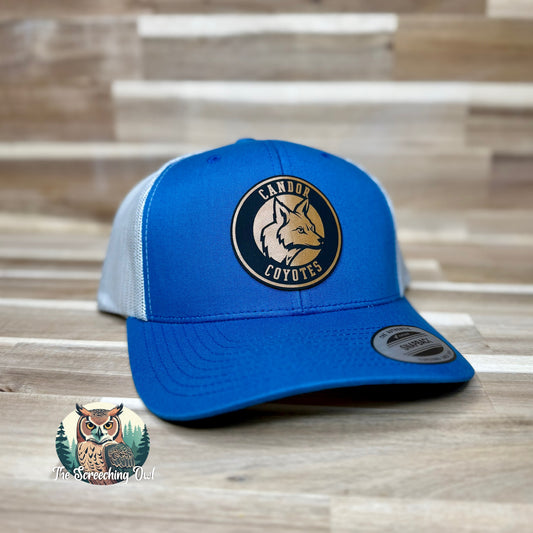 Candor Coyotes Circle Logo - Steel Blue/Silver