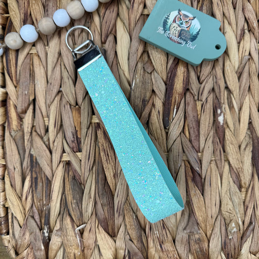 Magic Mint Glitter Key Fob