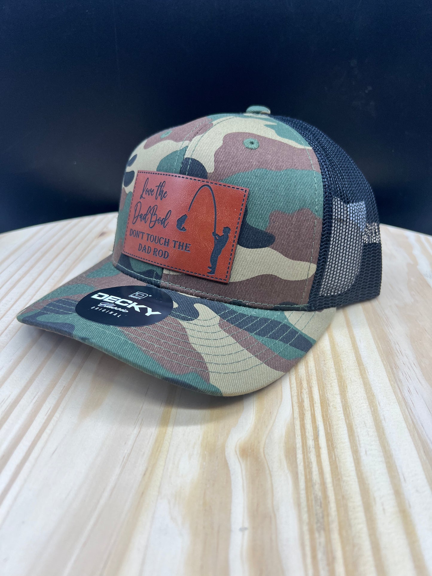 Dad Rod - Structured Bill Trucker Hat - Camo/Black