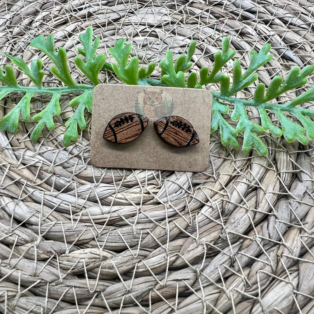 Football Stud Earrings