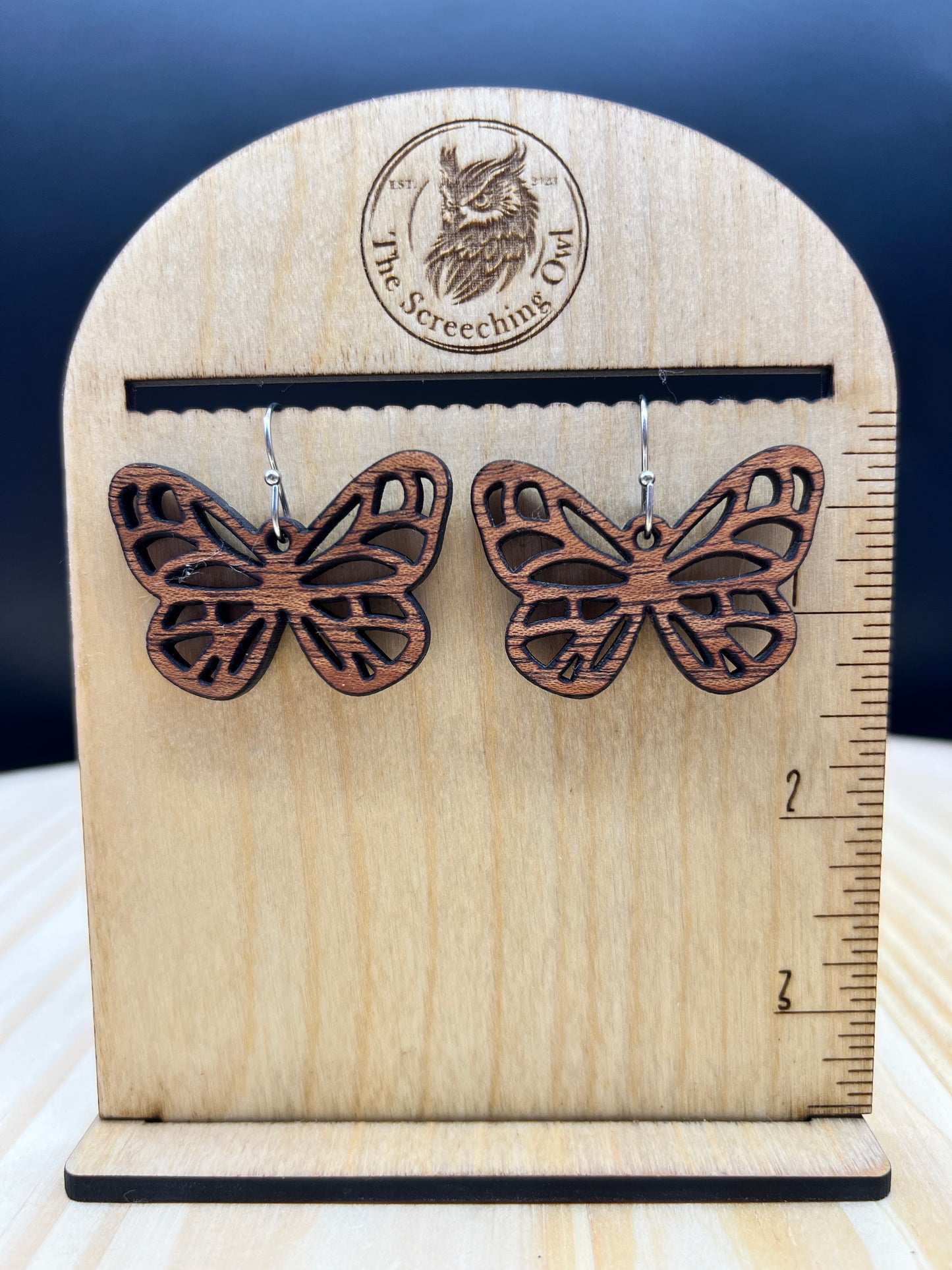 Butterfly Wood Earrings