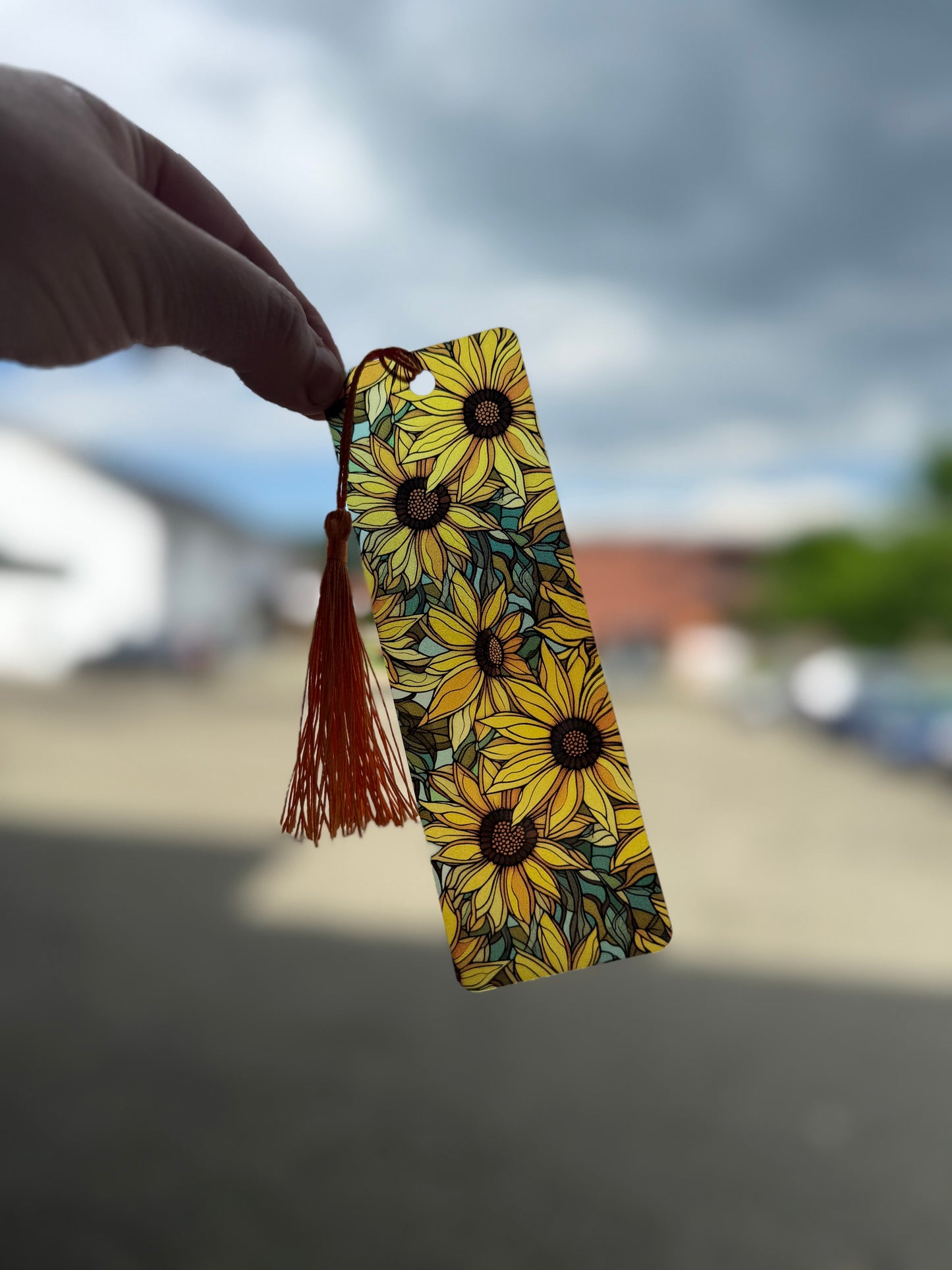 Sunflower Stained Glass Bookmark