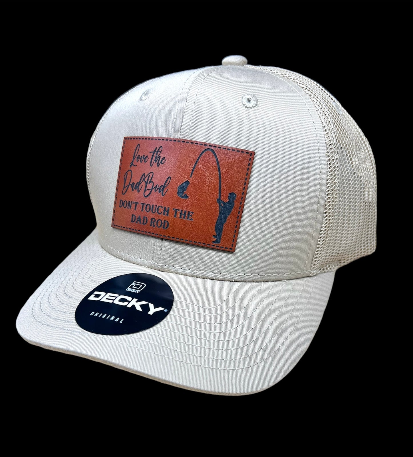 Dad Bod Dad Rod - Structured Bill Trucker Hat - Khaki