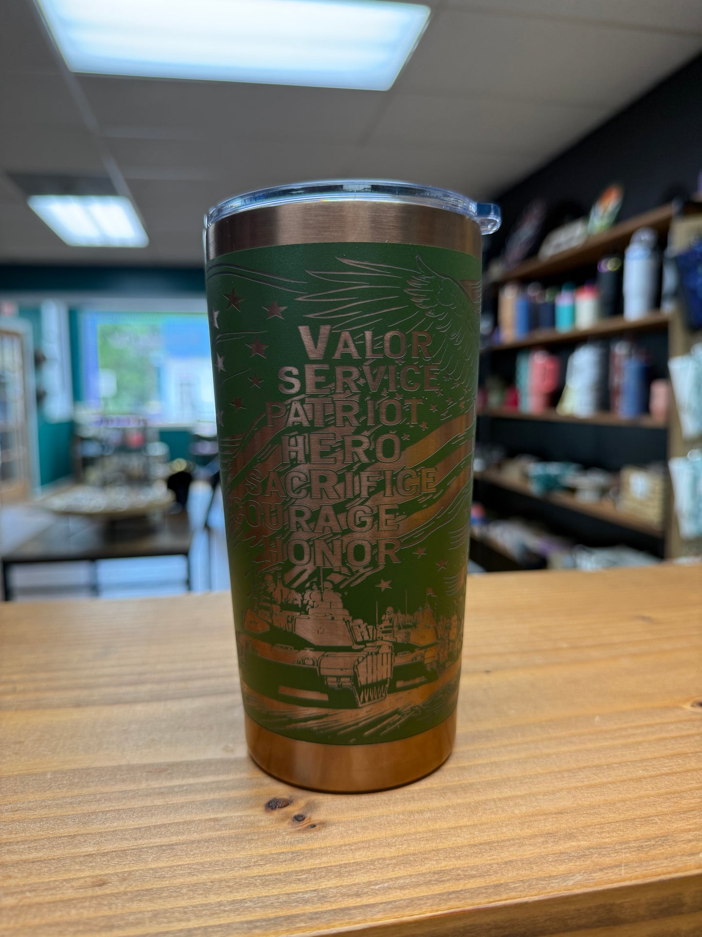 Veteran - Green to Copper 20oz Tumbler