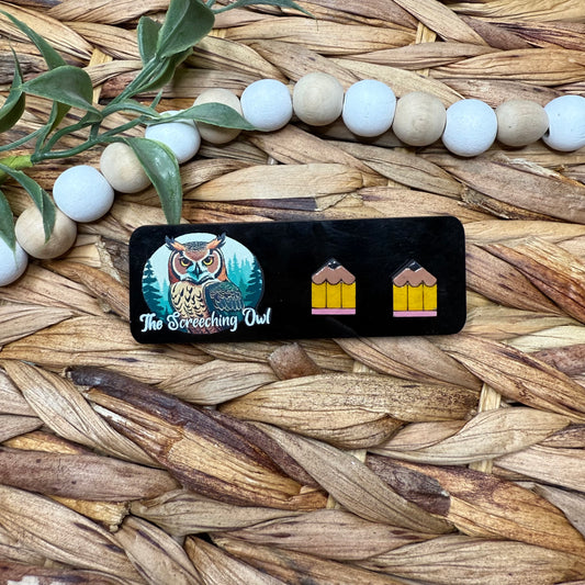 Pencil Stud Earrings