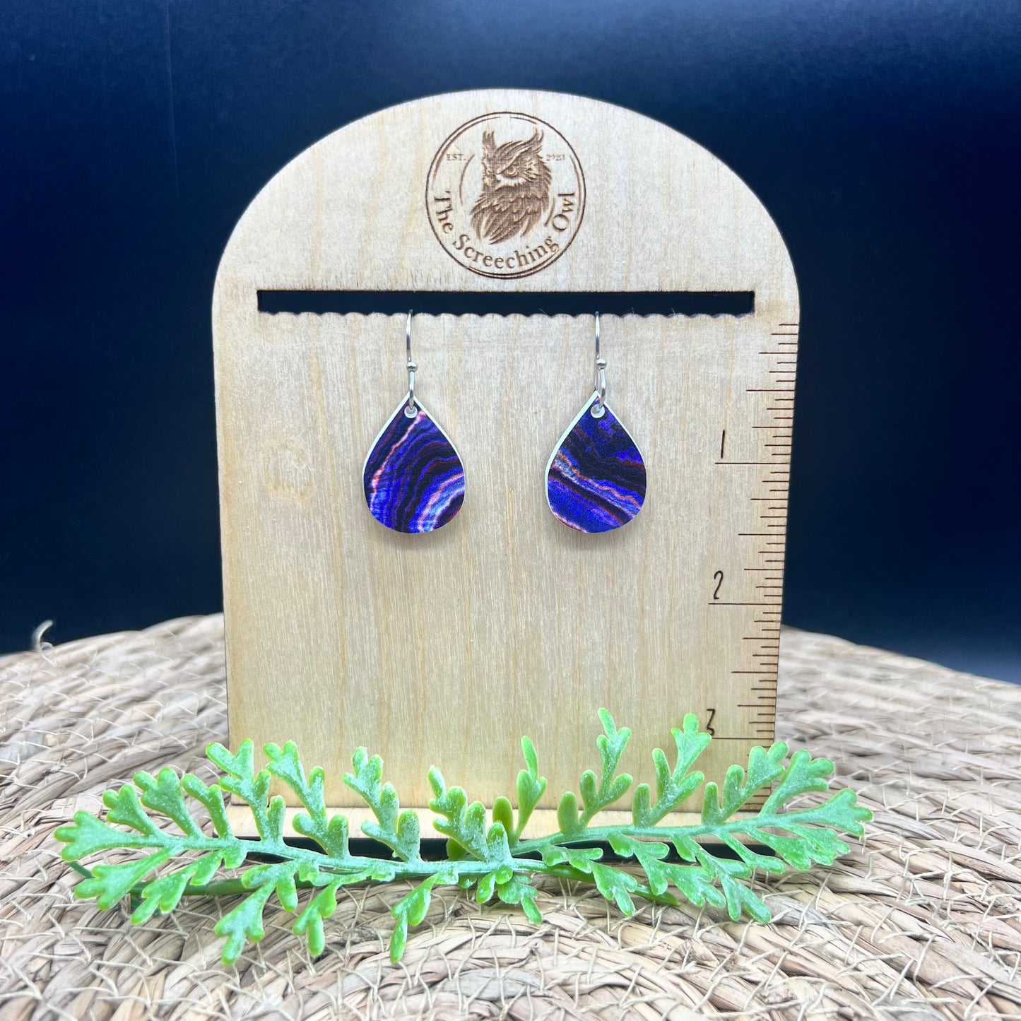 Geode Mini Teardrop Earrings