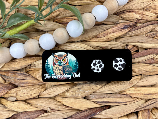 Cow Print Stud Earrings