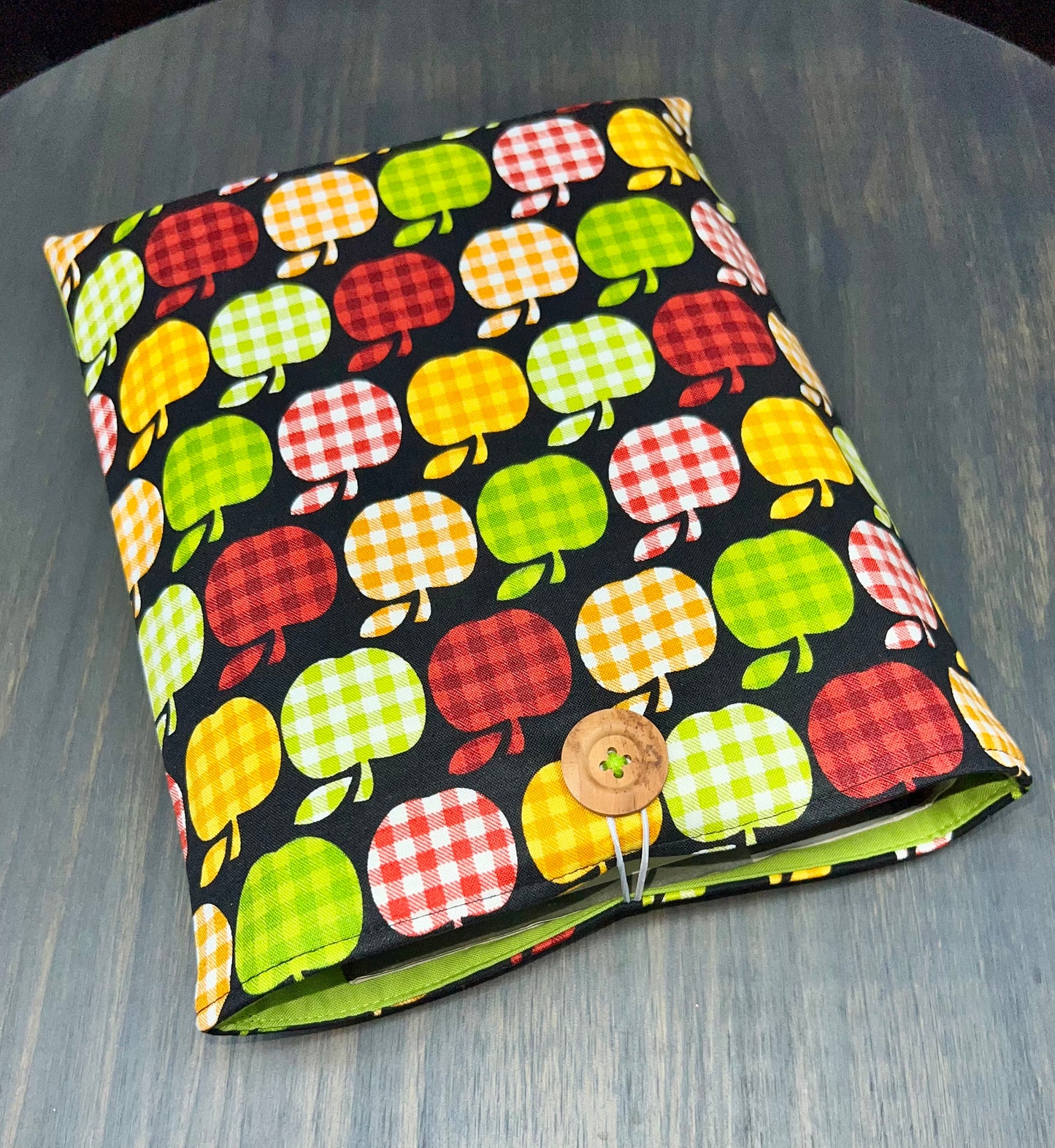 Plaid Apples Book/Tablet Sleeve - Large