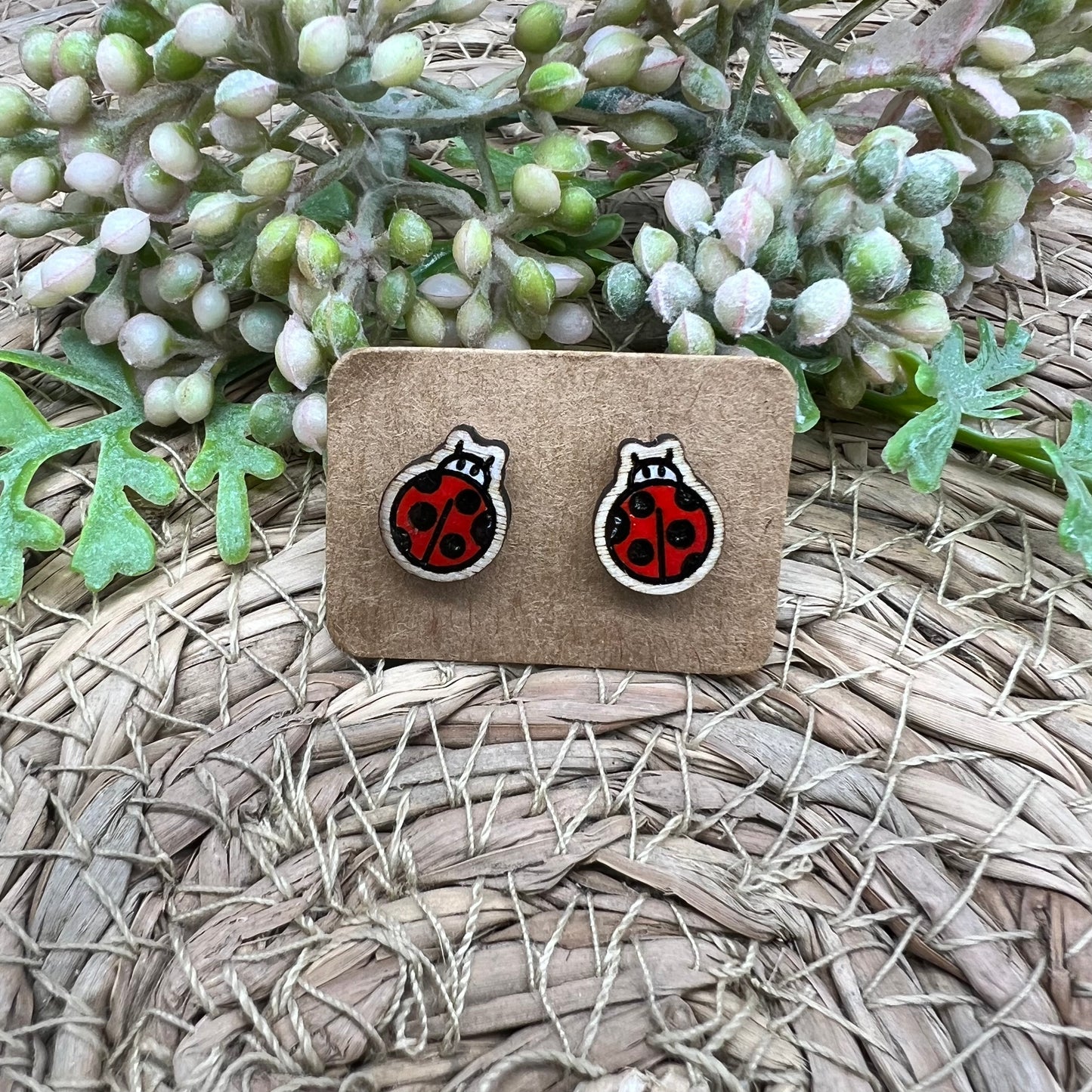 Ladybug Stud Earrings