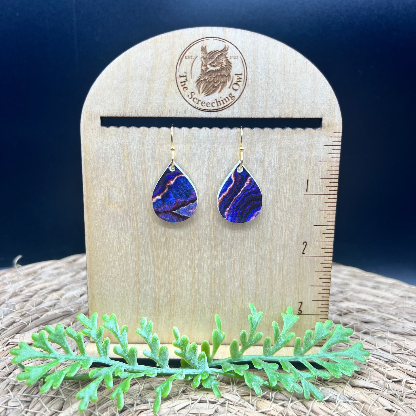 Geode Mini Teardrop Earrings