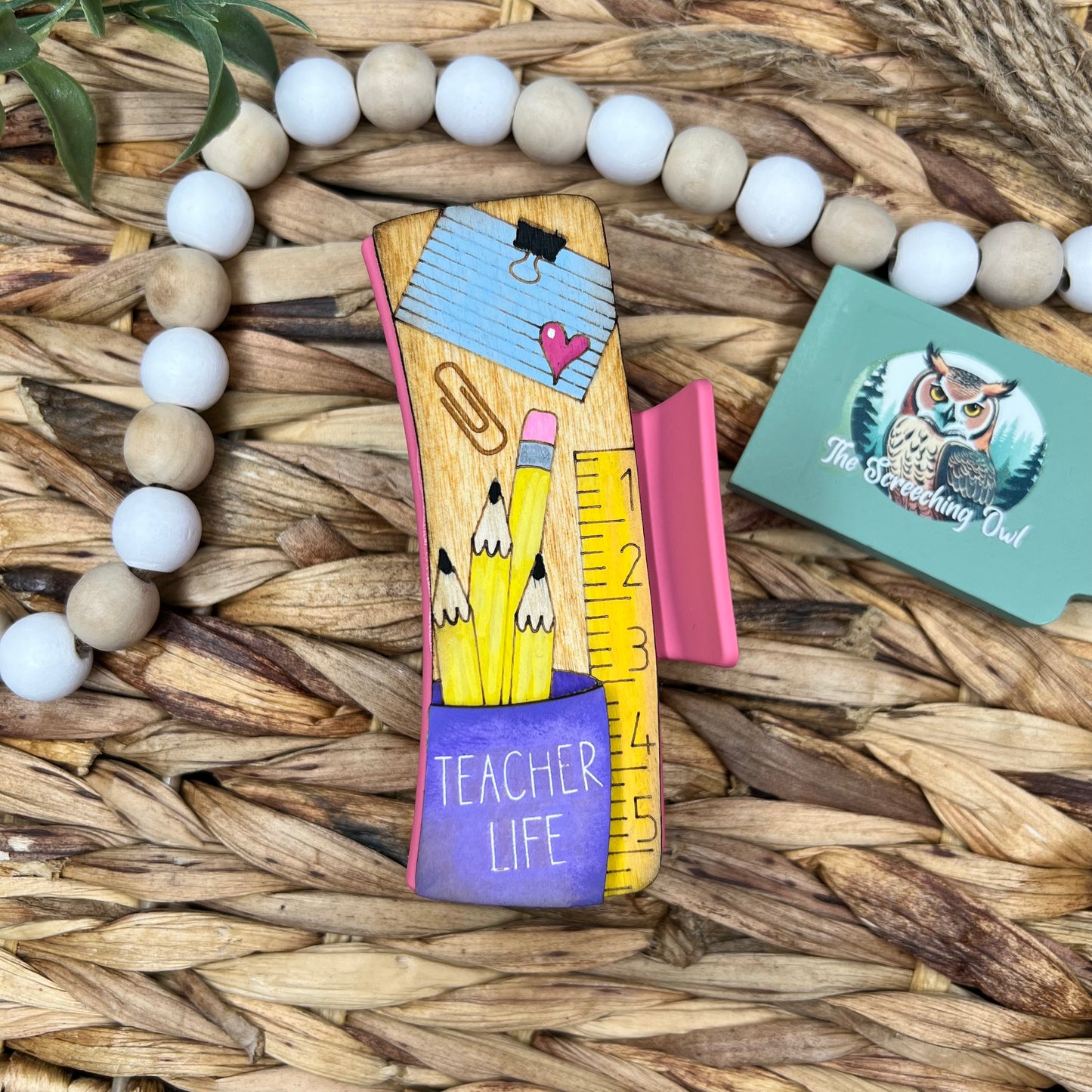 Teacher Life Claw Clip