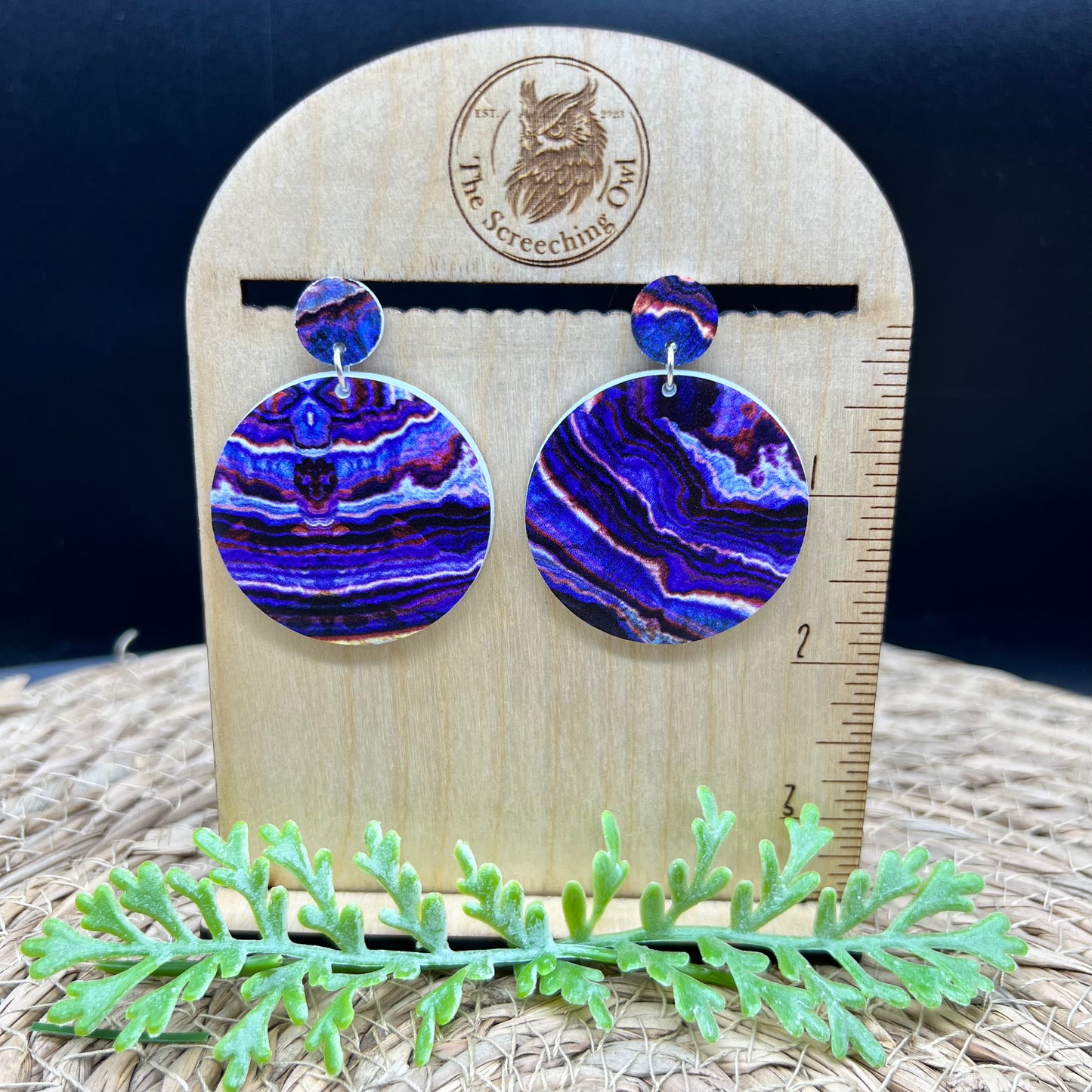 Geode Disc Earrings