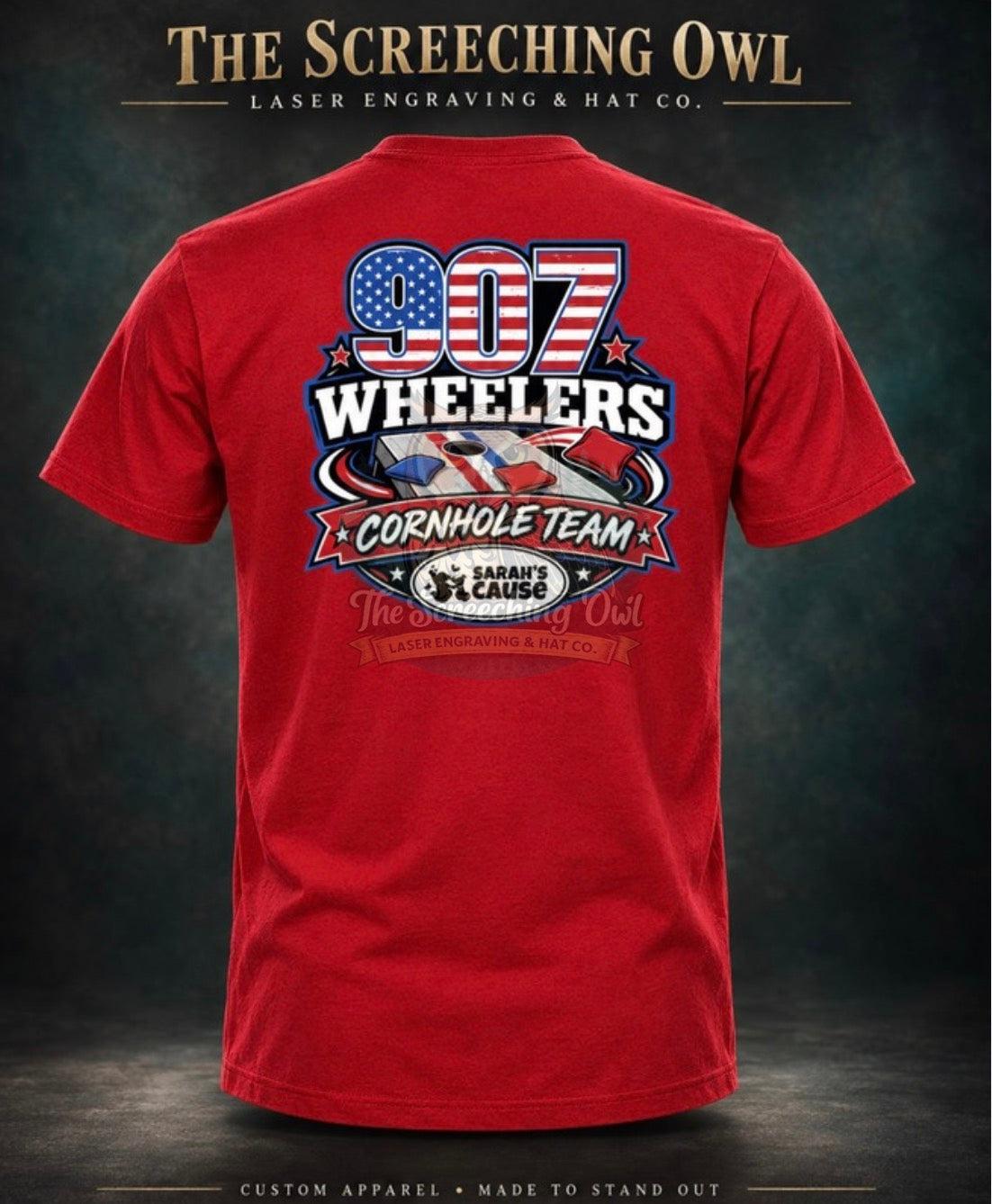 907 Wheelers Cornhole Team T-Shirt